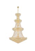 Primo 48-Light Chandelier in Gold with Clear Royal Cut Crystal