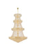 Primo 56-Light Chandelier in Gold with Clear Royal Cut Crystal