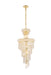 Spiral 10-Light Pendant in Gold with Clear Royal Cut Crystal