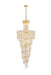 Spiral 28-Light Chandelier in Gold with Clear Royal Cut Crystal
