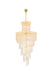 Spiral 41-Light Chandelier in Gold with Clear Royal Cut Crystal