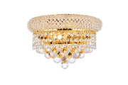 Primo 2-Light Wall Sconce in Gold with Clear Royal Cut Crystal