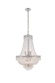 Century 12-Light Chandelier in Chrome with Clear Royal Cut Crystal