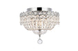 Century 4-Light Flush Mount in Chrome with Clear Royal Cut Crystal