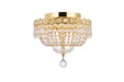 Century 4-Light Flush Mount in Gold with Clear Royal Cut Crystal