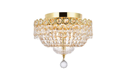 Century 4-Light Flush Mount in Gold with Clear Royal Cut Crystal