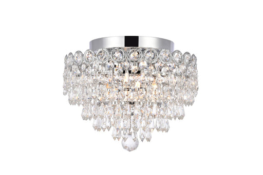 Century 4-Light Flush Mount in Chrome with Clear Royal Cut Crystal