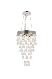 Galaxy 7-Light Pendant in Chrome with Clear Royal Cut Crystal