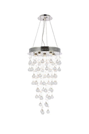 Galaxy 6-Light Pendant in Chrome with Clear Royal Cut Crystal