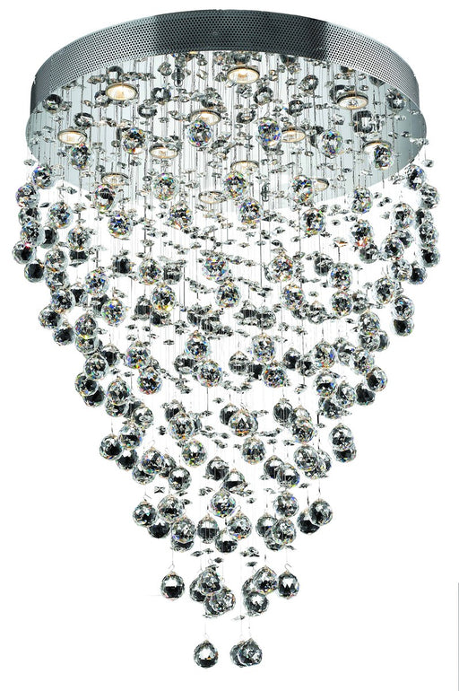 Galaxy 12-Light Chandelier in Chrome with Clear Royal Cut Crystal