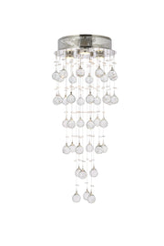 Galaxy 3-Light Flush Mount in Chrome with Clear Royal Cut Crystal