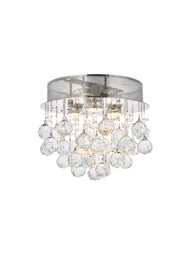 Galaxy 3-Light Flush Mount in Chrome with Clear Royal Cut Crystal