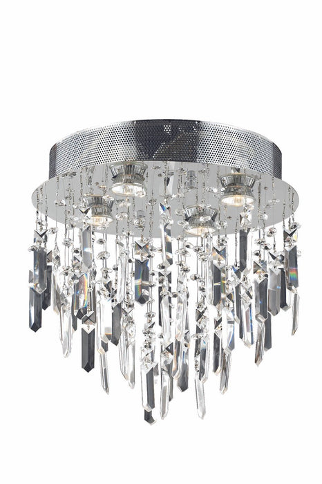 Galaxy 4-Light Flush Mount in Chrome with Clear Royal Cut Crystal