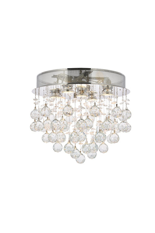 Galaxy 5-Light Flush Mount in Chrome with Clear Royal Cut Crystal