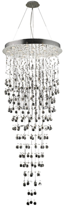 Galaxy 16-Light Chandelier in Chrome with Clear Royal Cut Crystal
