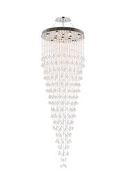 Galaxy 16-Light Chandelier in Chrome with Clear Royal Cut Crystal