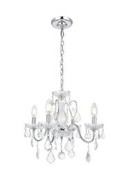 St. Francis 4-Light Pendant in Chrome with Clear Royal Cut Crystal
