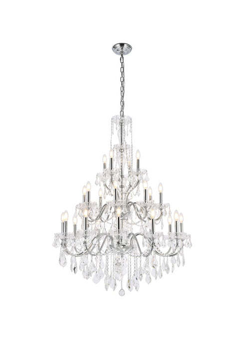 St. Francis 24-Light Chandelier in Chrome with Clear Royal Cut Crystal