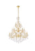 St. Francis 24-Light Chandelier in Gold with Clear Royal Cut Crystal