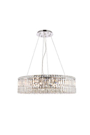 Maxime 12-Light Chandelier in Chrome with Clear Royal Cut Crystal