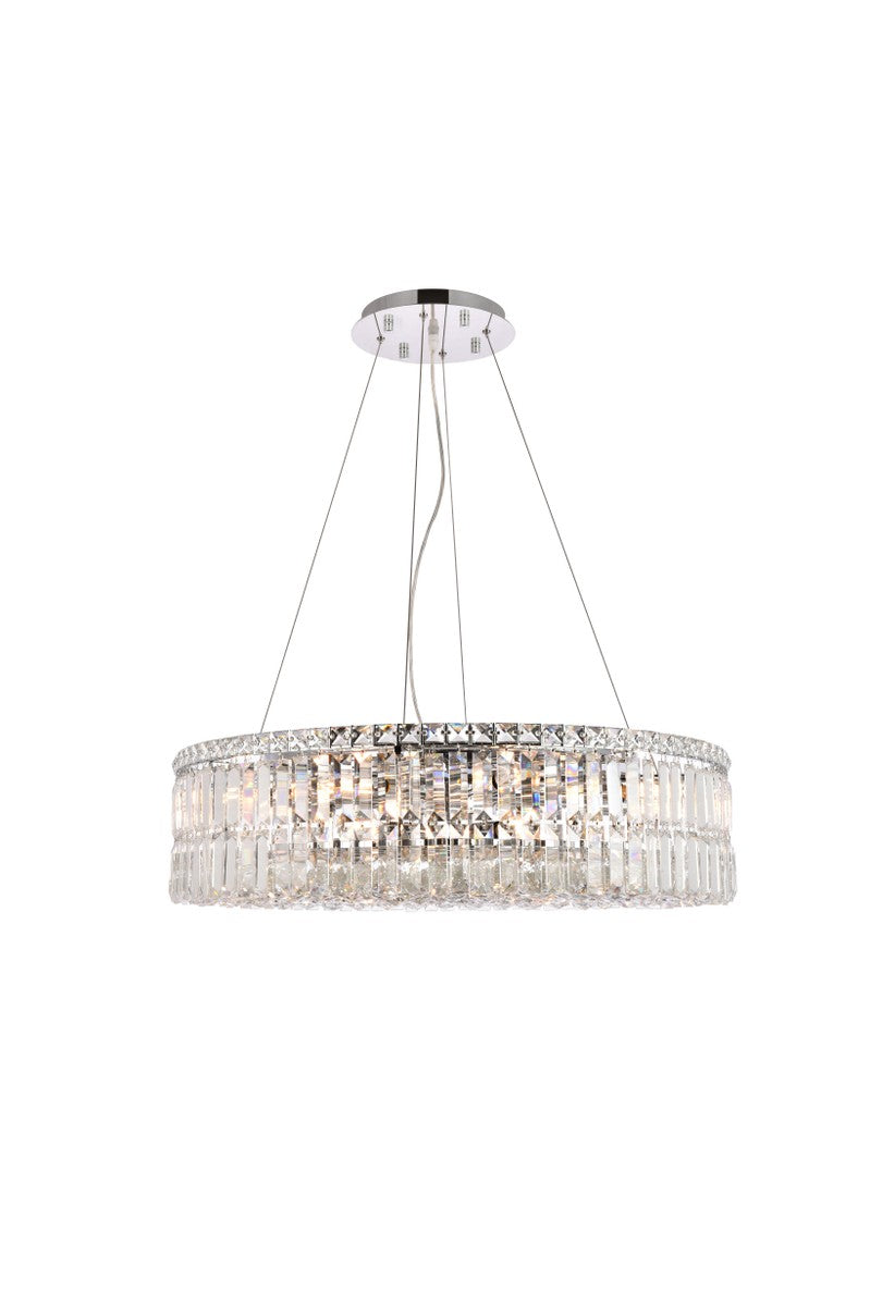 Maxime 12-Light Chandelier in Chrome with Clear Royal Cut Crystal