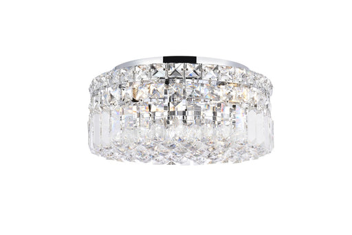 Maxime 4-Light Flush Mount in Chrome with Clear Royal Cut Crystal