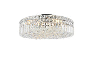 Maxime 6-Light Flush Mount in Chrome with Clear Royal Cut Crystal