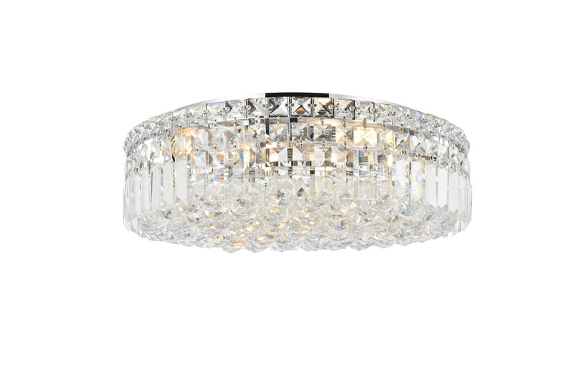 Maxime 6-Light Flush Mount in Chrome with Clear Royal Cut Crystal
