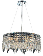 Maxime 12-Light Chandelier in Chrome with Clear Royal Cut Crystal