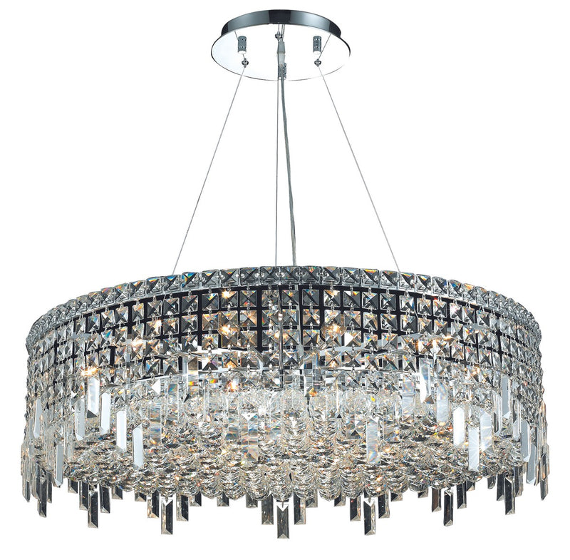 Maxime 18-Light Chandelier in Chrome with Clear Royal Cut Crystal