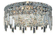 Maxime 4-Light Flush Mount in Chrome with Clear Royal Cut Crystal