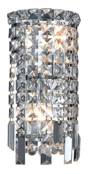 Maxime 2-Light Wall Sconce in Chrome with Clear Royal Cut Crystal