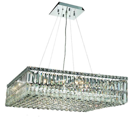 Maxime 12-Light Chandelier in Chrome with Clear Royal Cut Crystal