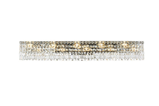 Maxime 10-Light Wall Sconce in Chrome with Clear Royal Cut Crystal