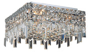 Maxime 4-Light Flush Mount in Chrome with Clear Royal Cut Crystal