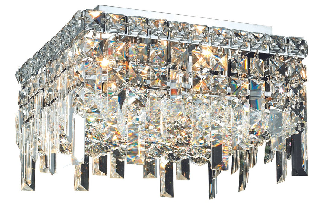 Maxime 5-Light Flush Mount in Chrome with Clear Royal Cut Crystal