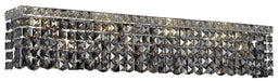 Maxime 6-Light Wall Sconce in Chrome with Silver Shade (Grey) Royal Cut Crystal