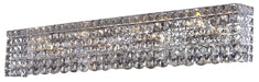 Maxime 8-Light Wall Sconce in Chrome with Clear Royal Cut Crystal
