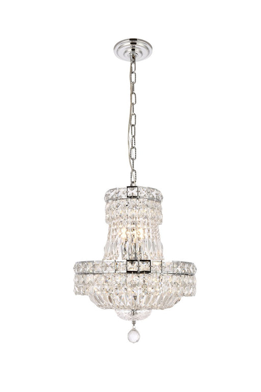 Tranquil 6-Light Pendant in Chrome with Clear Royal Cut Crystal