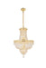 Tranquil 12-Light Pendant in Gold with Clear Royal Cut Crystal