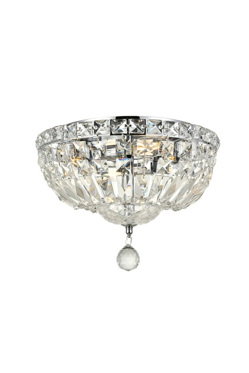 Tranquil 4-Light Flush Mount in Chrome with Clear Royal Cut Crystal
