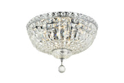 Tranquil 6-Light Flush Mount in Chrome with Clear Royal Cut Crystal