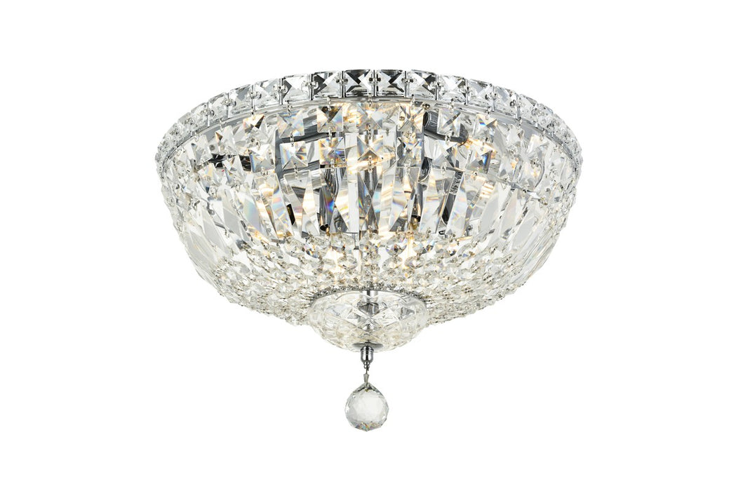 Tranquil 6-Light Flush Mount in Chrome with Clear Royal Cut Crystal