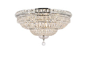 Tranquil 12-Light Flush Mount in Chrome with Clear Royal Cut Crystal