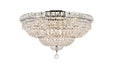 Tranquil 12-Light Flush Mount in Chrome with Clear Royal Cut Crystal