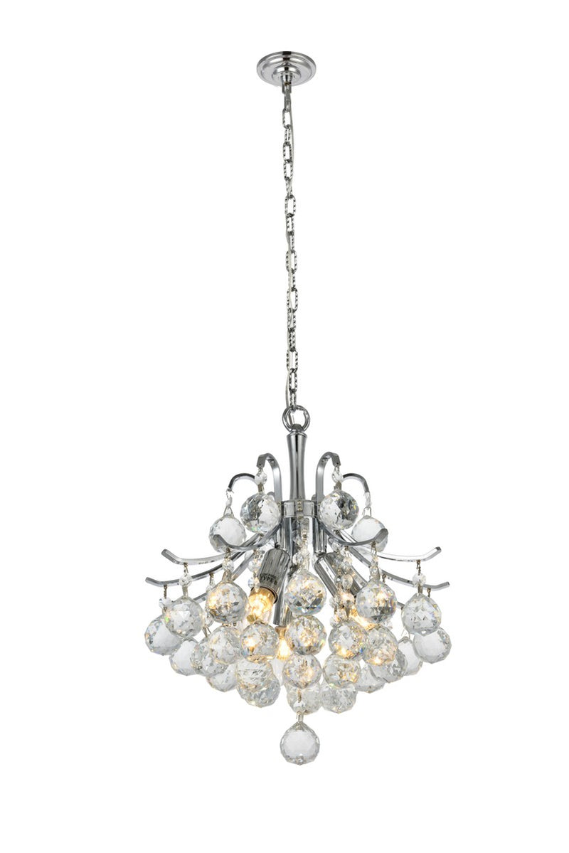 Toureg 3-Light Pendant in Chrome with Clear Royal Cut Crystal