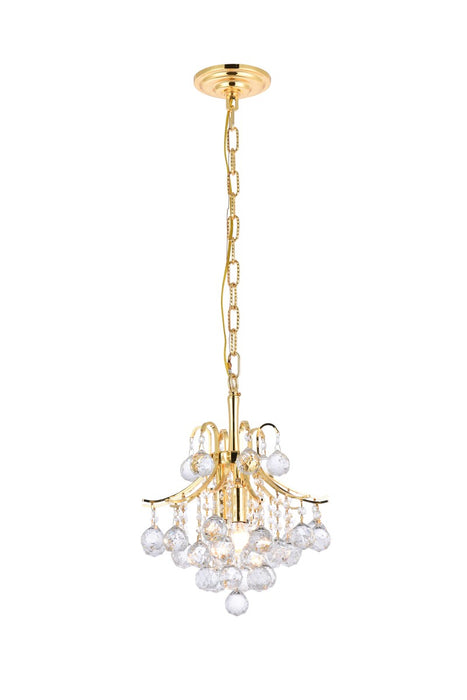 Toureg 3-Light Pendant in Gold with Clear Royal Cut Crystal