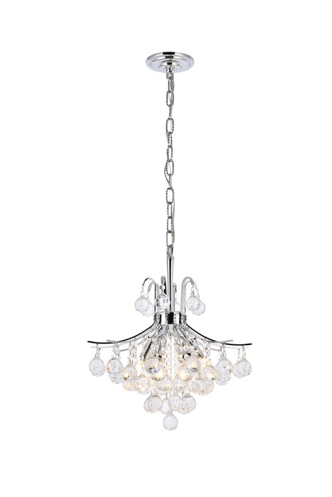 Toureg 6-Light Pendant in Chrome with Clear Royal Cut Crystal