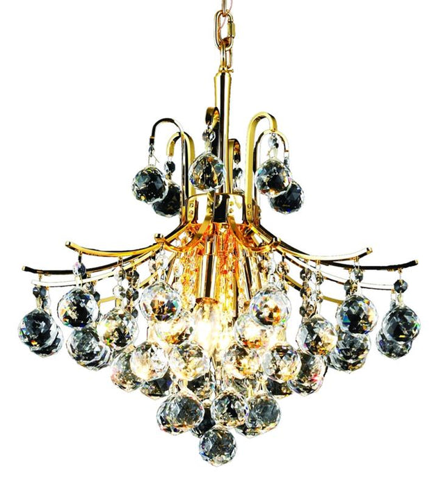 Toureg 6-Light Pendant in Gold with Clear Royal Cut Crystal