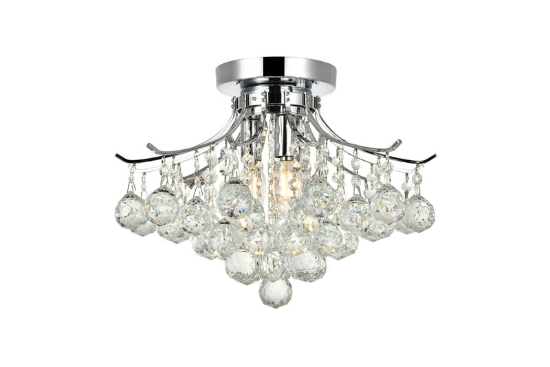 Toureg 3-Light Flush Mount in Chrome with Clear Royal Cut Crystal